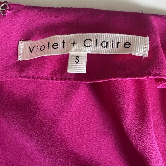 Violet + Claire Sleeveless Fuchsia Keyhole Blouse – Size S - Picture 3 of 5